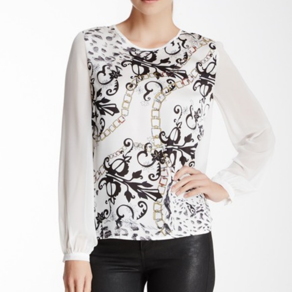 Erin Erin Fetherston Harper Blouse Backless Sheer